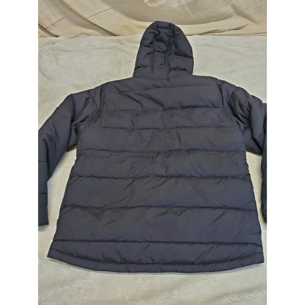 Carhartt Montana Black Puffer Loose Fit Hood Coat Jacket Medium Logo Winter